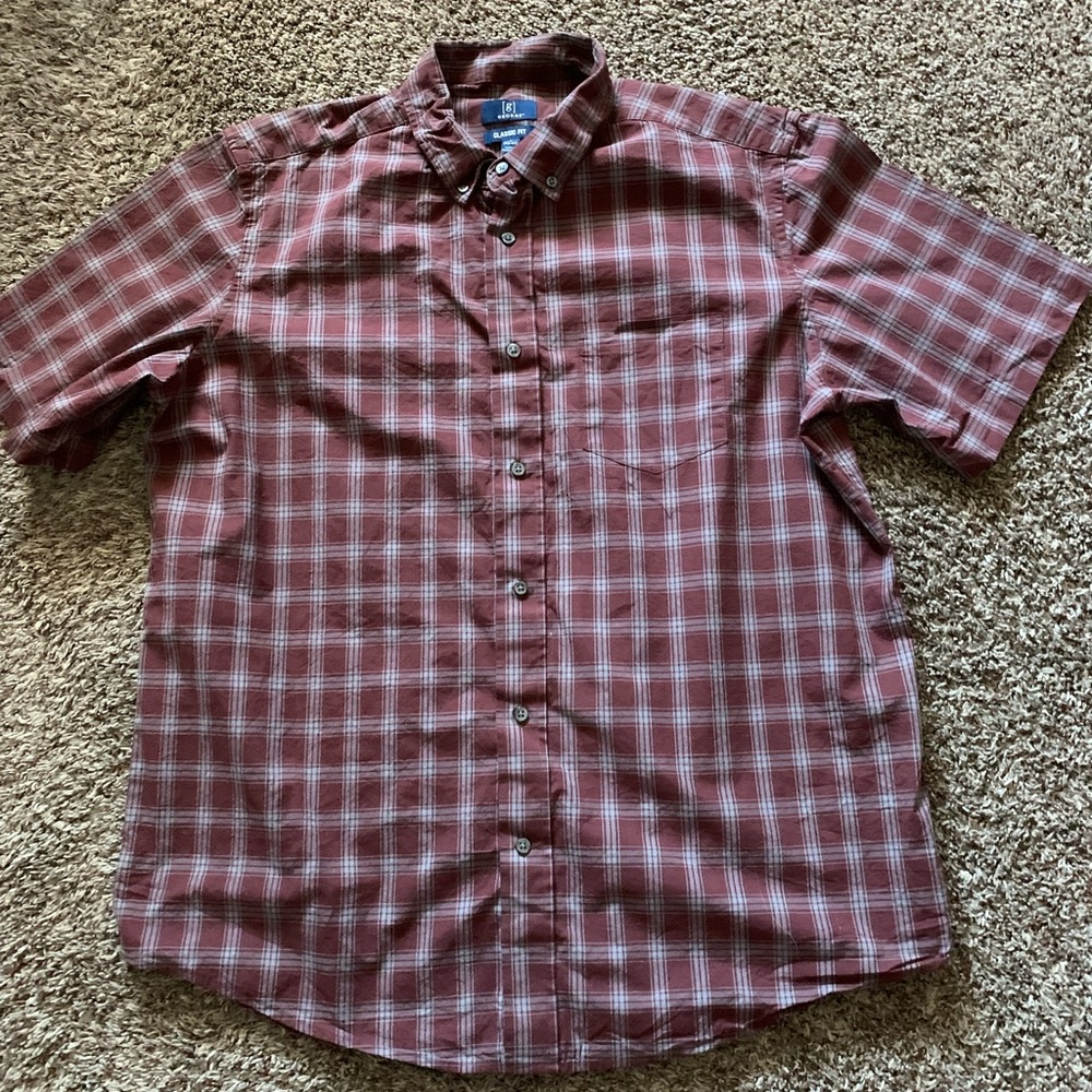 Men’s George plaid shirt size large